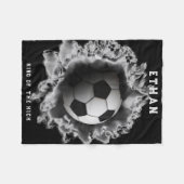 Persoonlijk Voetbal Cadeau Fleece Deken (Voorkant (Horizontaal))