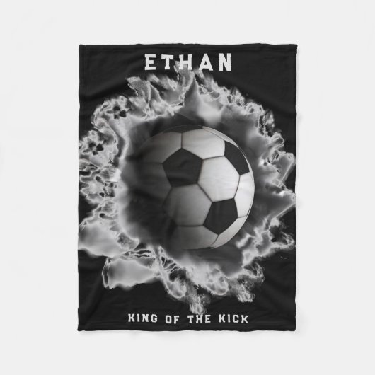 Persoonlijk Voetbal Cadeau Fleece Deken (Voorkant)
