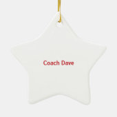 Persoonlijk, Voetbal coach Dank u in woorden Keramisch Ornament (Achterkant)