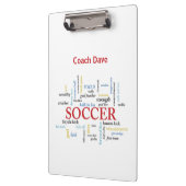 Persoonlijk, Voetbal coach Dank u in woorden Klembord (Links)