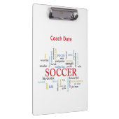 Persoonlijk, Voetbal coach Dank u in woorden Klembord (Rechts)