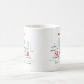 Persoonlijk, Voetbal coach Dank u in woorden Koffiemok (Center)