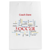 Persoonlijk, Voetbal coach Dank u in woorden Medium Cadeauzakje (Voorkant)