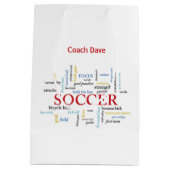 Persoonlijk, Voetbal coach Dank u in woorden Medium Cadeauzakje (Achterkant)