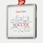 Persoonlijk, Voetbal coach Dank u in woorden Metalen Ornament (Links)