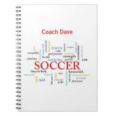 Persoonlijk, Voetbal coach Dank u in woorden Notitieboek (Voorkant)