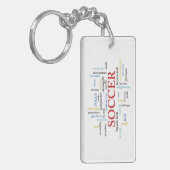 Persoonlijk, Voetbal coach Dank u in woorden Sleutelhanger (Voorkant Links)