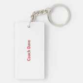 Persoonlijk, Voetbal coach Dank u in woorden Sleutelhanger (achterkant)