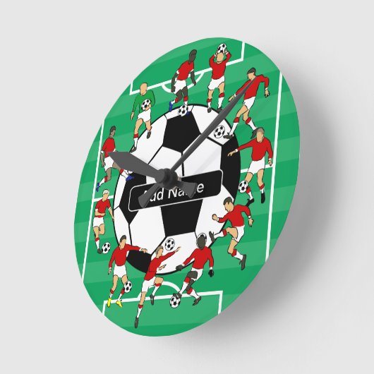 Persoonlijk voetbal en spelers ronde klok (Hoek)