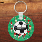 Persoonlijk voetbal en spelers sleutelhanger (Voorkant)