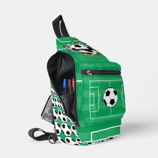 Persoonlijk voetbal en spelers sling bag (Open)