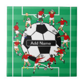 Persoonlijk voetbal en spelers tegeltje (Voorkant)