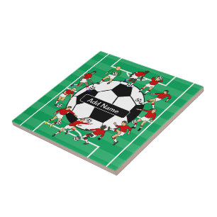 Persoonlijk voetbal en spelers tegeltje