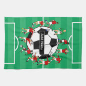 Persoonlijk voetbal en spelers theedoek (Horizontaal)