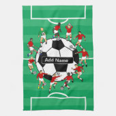 Persoonlijk voetbal en spelers theedoek (Verticaal)