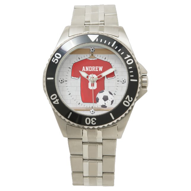 Persoonlijk voetbal football jersey horloge (Voorkant)