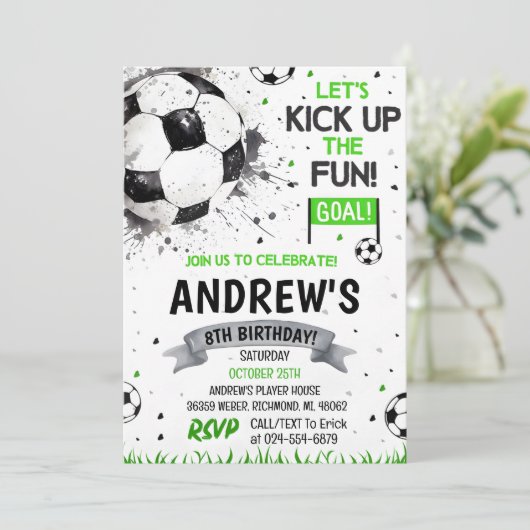 Persoonlijk Voetbal football Verjaardag Kaart (Staand voorkant)