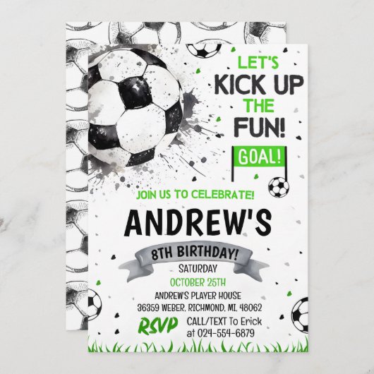 Persoonlijk Voetbal football Verjaardag Kaart (Voorkant / Achterkant)