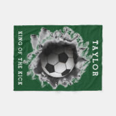 Persoonlijk Voetbal Geschenk Fleece Deken (Voorkant (Horizontaal))