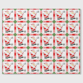 Persoonlijk voetbal kerstcadeau cadeaupapier (Vlak)