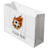 Persoonlijk Voetbal op brand Groot Cadeauzakje (Voorkant Gekanteld)