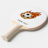 Persoonlijk Voetbal op brand Tafeltennisbatje (Voorkant Gekanteld)