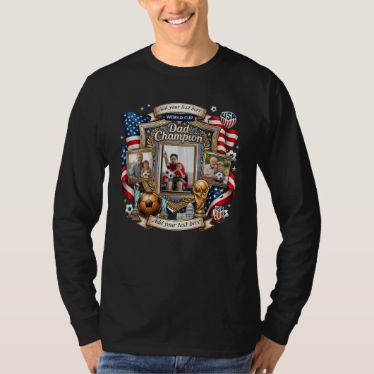 Persoonlijk Voetbal Papa T-shirt (Voorkant)