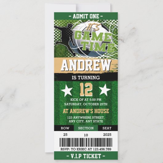 Persoonlijk Voetbal Verjaardag voor Jongens Kaart (Voorkant)