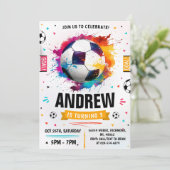 Persoonlijk Voetbal Verjaardagsfeest Kaart (Staand voorkant)