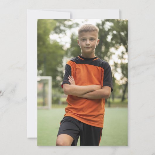 Persoonlijk Voetbal Verjaardagsfeest Kaart (Achterkant)