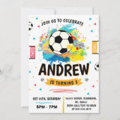 Persoonlijk Voetbal Verjaardagsfeest Kaart (Voorkant)