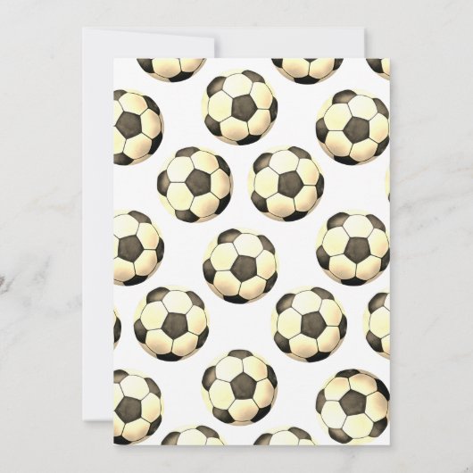 Persoonlijk Voetbal Verjaardagsfeest Kaart (Achterkant)