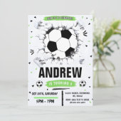 Persoonlijk Voetbal Verjaardagsfeest Kaart (Staand voorkant)