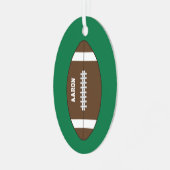 Persoonlijk voetbalcadeau kerstornament metalen ornament (Voorkant links)