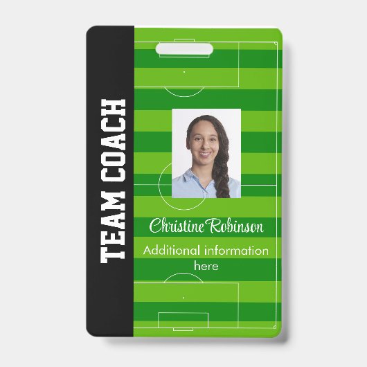 Persoonlijk voetbalcoach badge (Voorzijde)