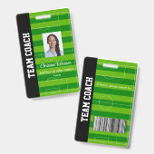 Persoonlijk voetbalcoach-badge badge (Voor- en achterkant)