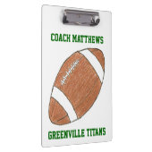 Persoonlijk voetbalcoach geschenk klembord (Rechts)