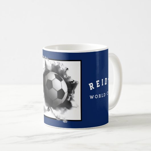 Persoonlijk voetbalcollectiefstuk koffiemok (Voorkant rechts)
