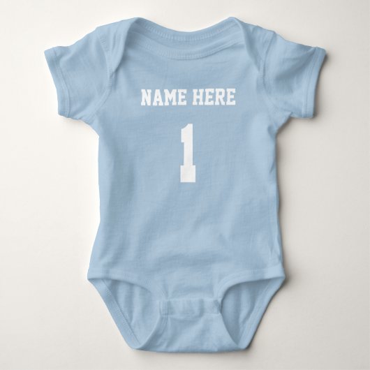 Persoonlijk voetbalshirt, eendelig body suit romper (Voorkant)