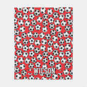 Persoonlijk voetbalspel met aangepaste naam fleece deken (Voorkant)