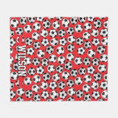 Persoonlijk voetbalspel met aangepaste naam fleece deken (Voorkant (Horizontaal))
