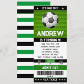 Persoonlijk Voetbalspel Ticket Verjaardag Uitnodig Kaart (Voorkant / Achterkant)