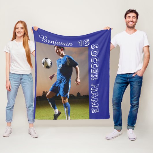 Persoonlijk voetbalspelersteam  fleece deken (In situ)