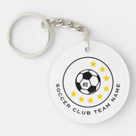 Persoonlijk Voetbalteam Shirt Nummer Persoonlijk Sleutelhanger