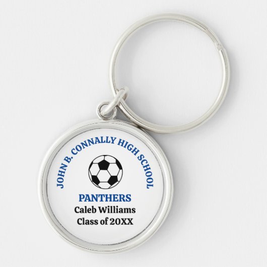 Persoonlijk voetbalteam van de Blue High School Sleutelhanger (Voorkant)