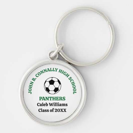 Persoonlijk voetbalteam van de Green High School Sleutelhanger (Voorkant)