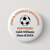 Persoonlijk voetbalteam van Orange High School Ronde Button 5,7 Cm (Voorkant)