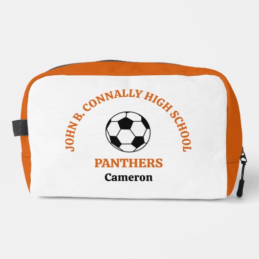 Persoonlijk voetbalteam van Orange High School Toilettasje (Voorkant)