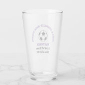 Persoonlijk voetbalteam van paarse middelbare scho glas (Achterkant)