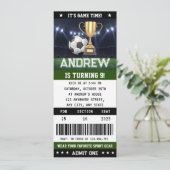 Persoonlijk Voetbalticket Verjaardag Decoraties Pa Kaart (Staand voorkant)